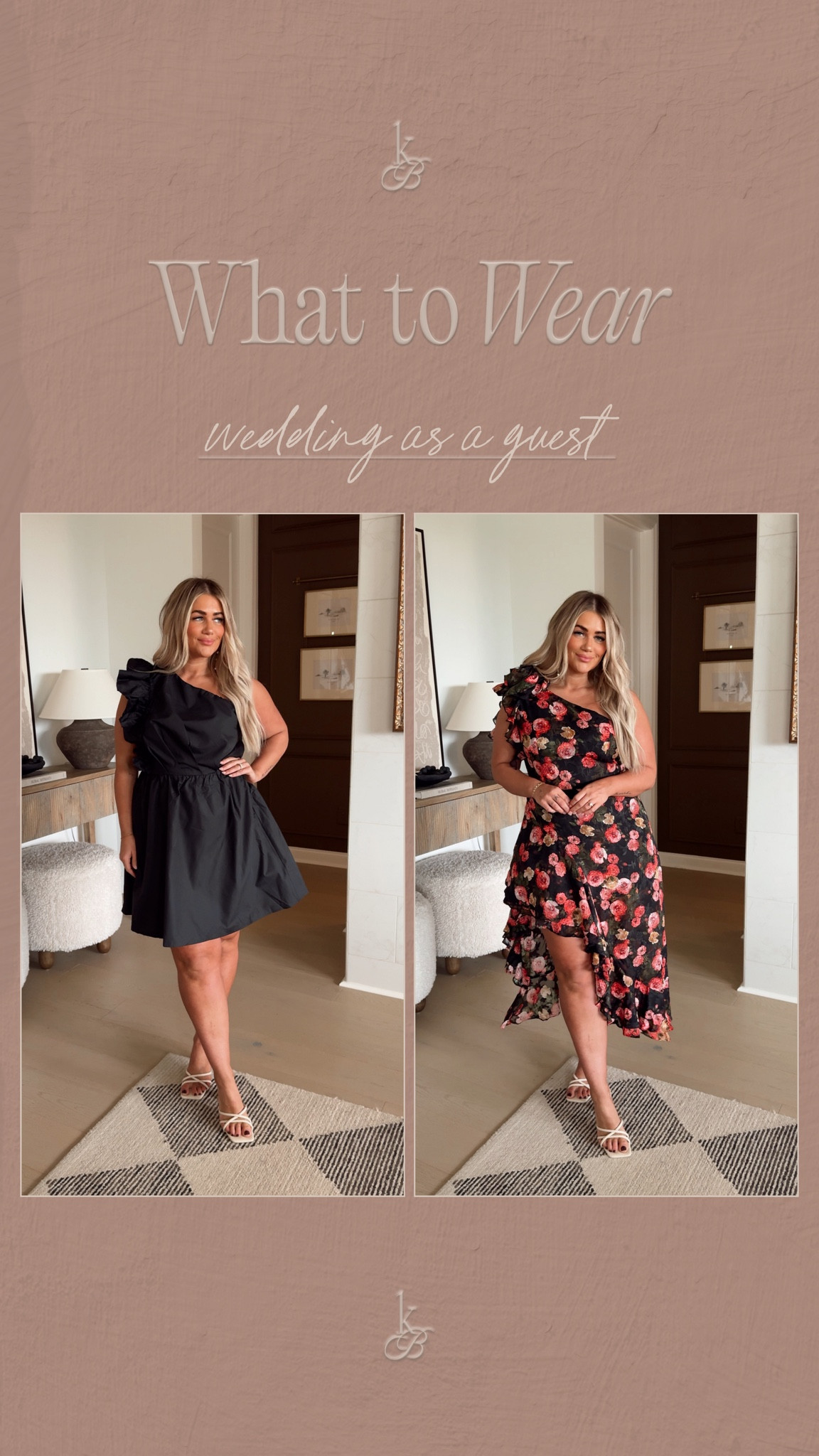 Wedding guest dress ideas🤍 they are both from Amazon! #amazon #weddingguest #event #dress 

Black- large (would do medium) 
Floral- 12

#LTKMidsize #LTKWedding #LTKSaleAlert
