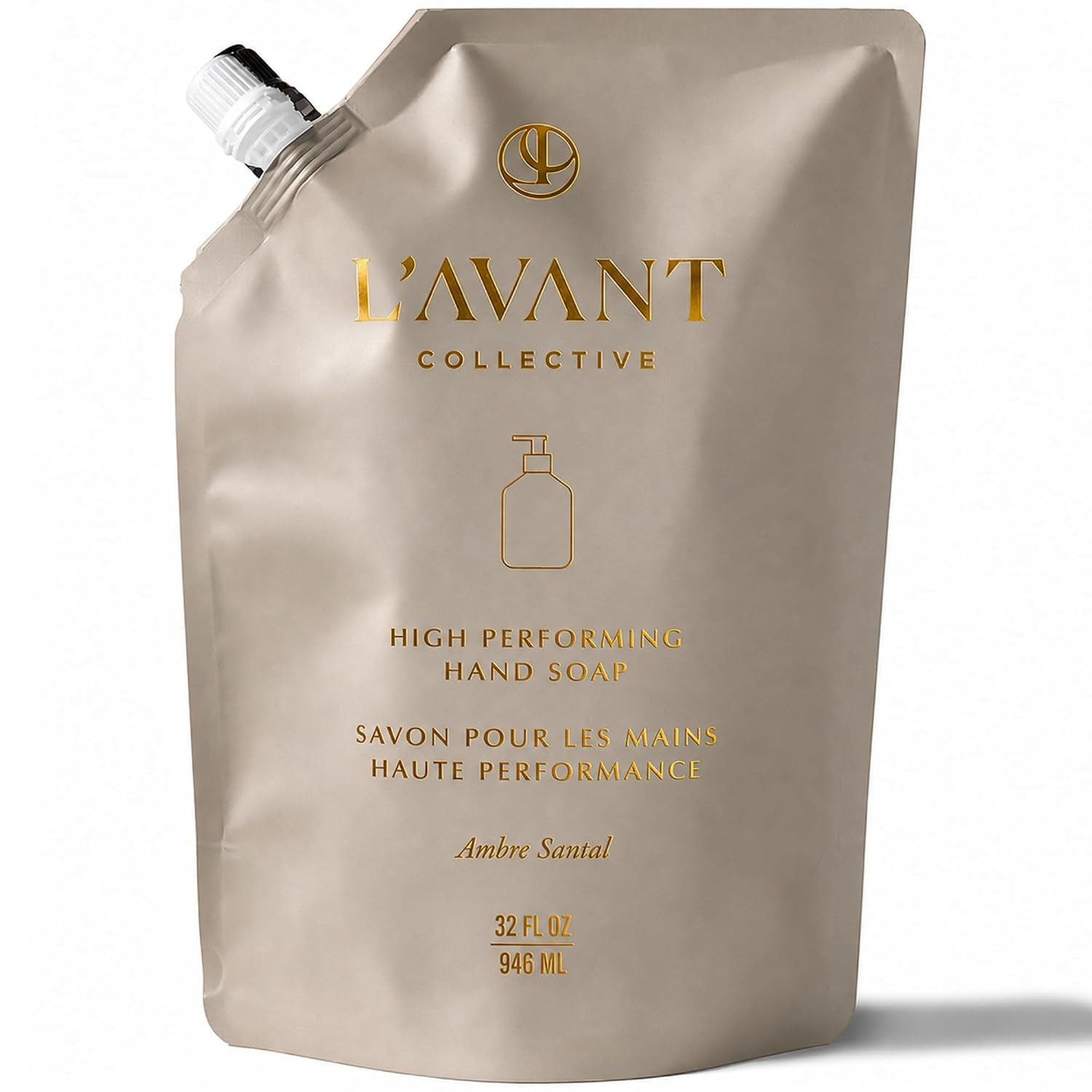 L'AVANT Collective Hand Soap Refill 32oz, Plant-Based, Ambre Santal | Amazon (US)