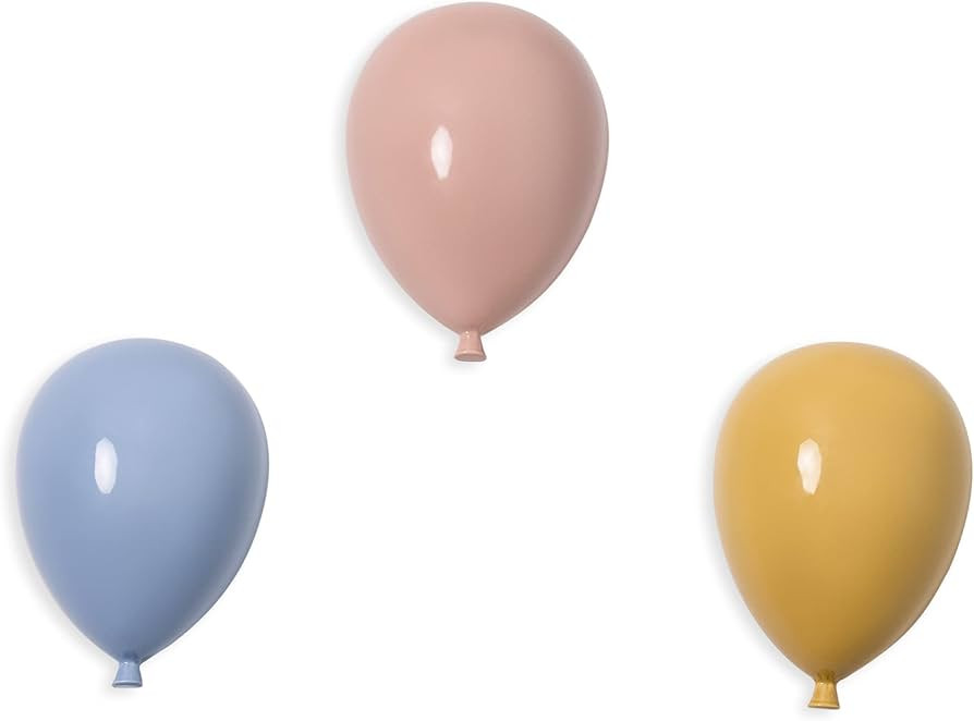 AURTEM Decorative Ceramic Balloon Wall Art Hanging Sculpture | Aesthetic Art Decor For Coquette... | Amazon (US)