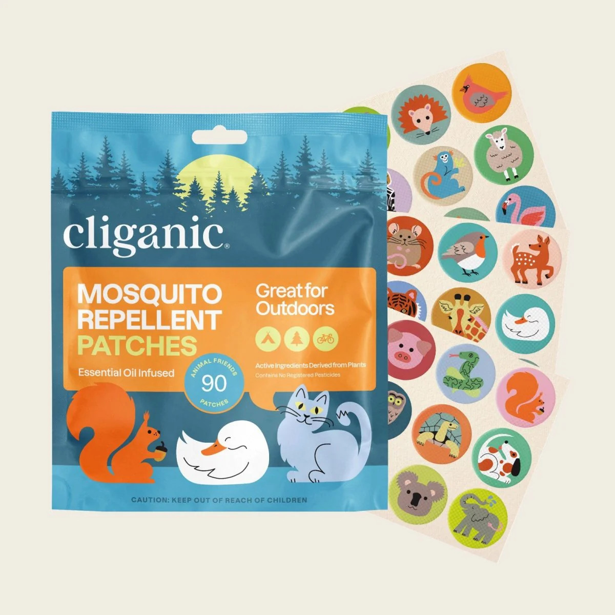 Mosquito Repellent Patches - Animal | Cliganic