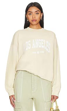 ANINE BING Jaci Sweatshirt University Los Angeles in Washed Faded Yellow from Revolve.com | Revolve Clothing (Global)