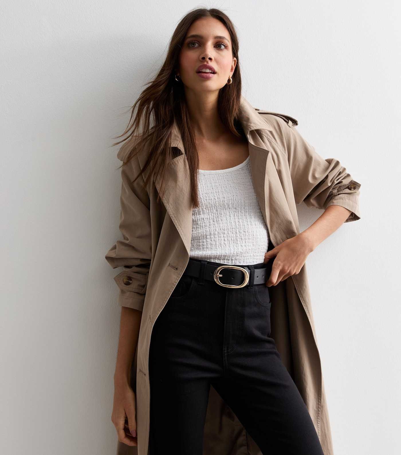 Black Oval Buckle Belt | New Look | New Look (UK)