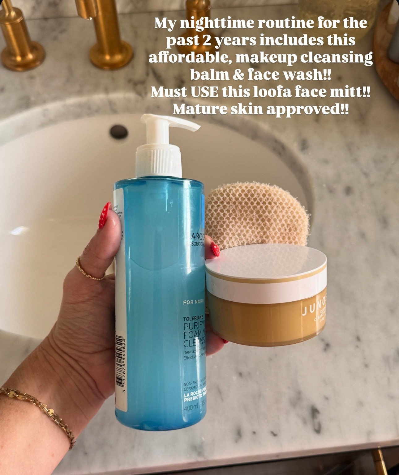 Mature skin approved face wash and makeup cleansing balm! 
Both are under $15!! 
The loofa face mitt is a must to help cleanse all of the dirt and oil off of your skin. 

#LTKBeauty #LTKOver40 #LTKselfcare
