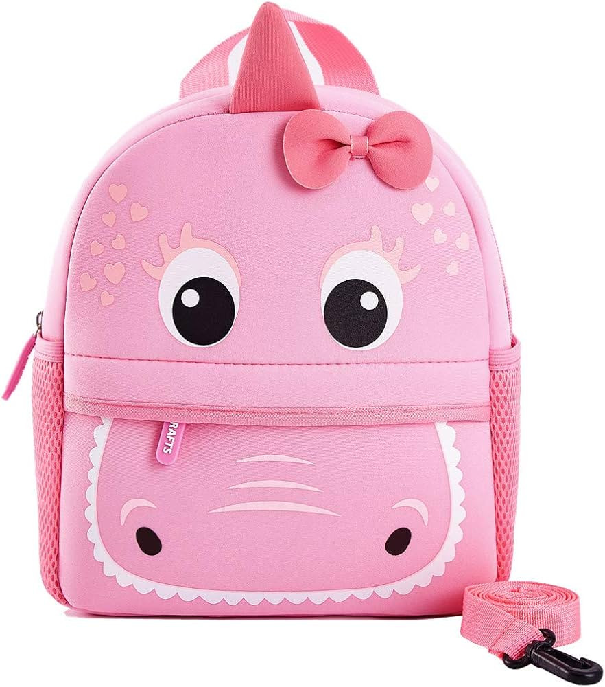 KK CRAFTS Preschool Toddler Backpack with Leash, 3D Cute Cartoon Neoprene Animal Schoolbag for Ki... | Amazon (US)