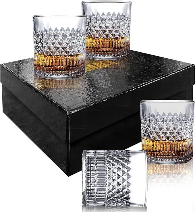 MSAAEX Whiskey Glasses Old Fashioned Whiskey Glass Barware for Scotch, Bourbon, Liquor and Cockta... | Amazon (US)