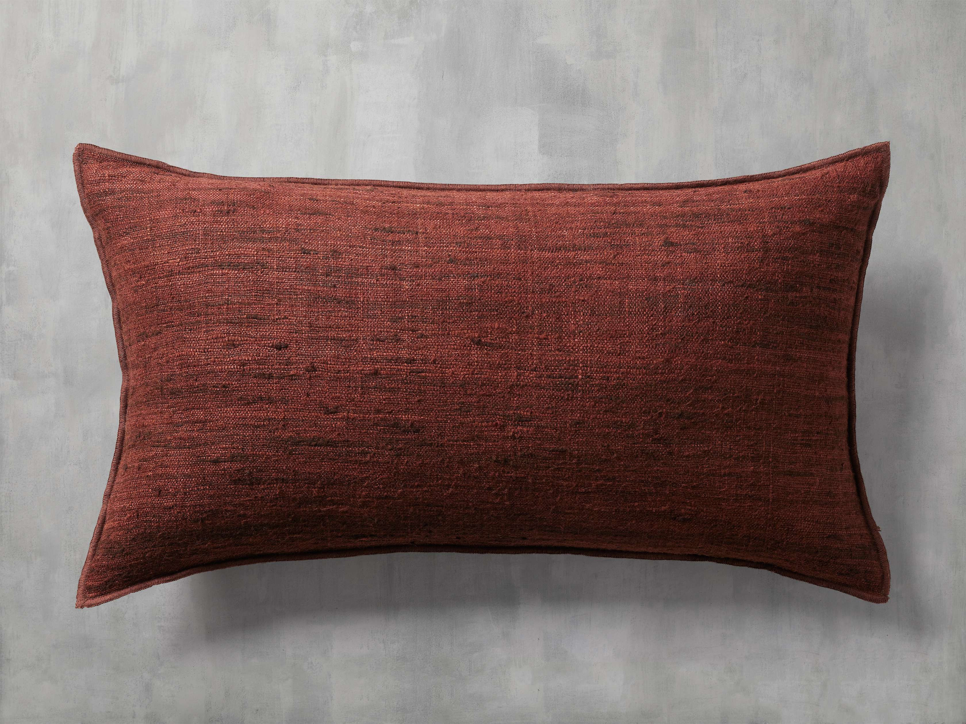 Raw Silk Lumbar Pillow Cover | Arhaus