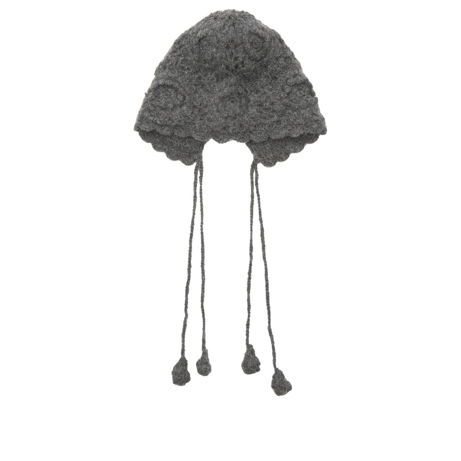 Damson Madder Women's Crochet Bonnet Charcoal | END. Clothing