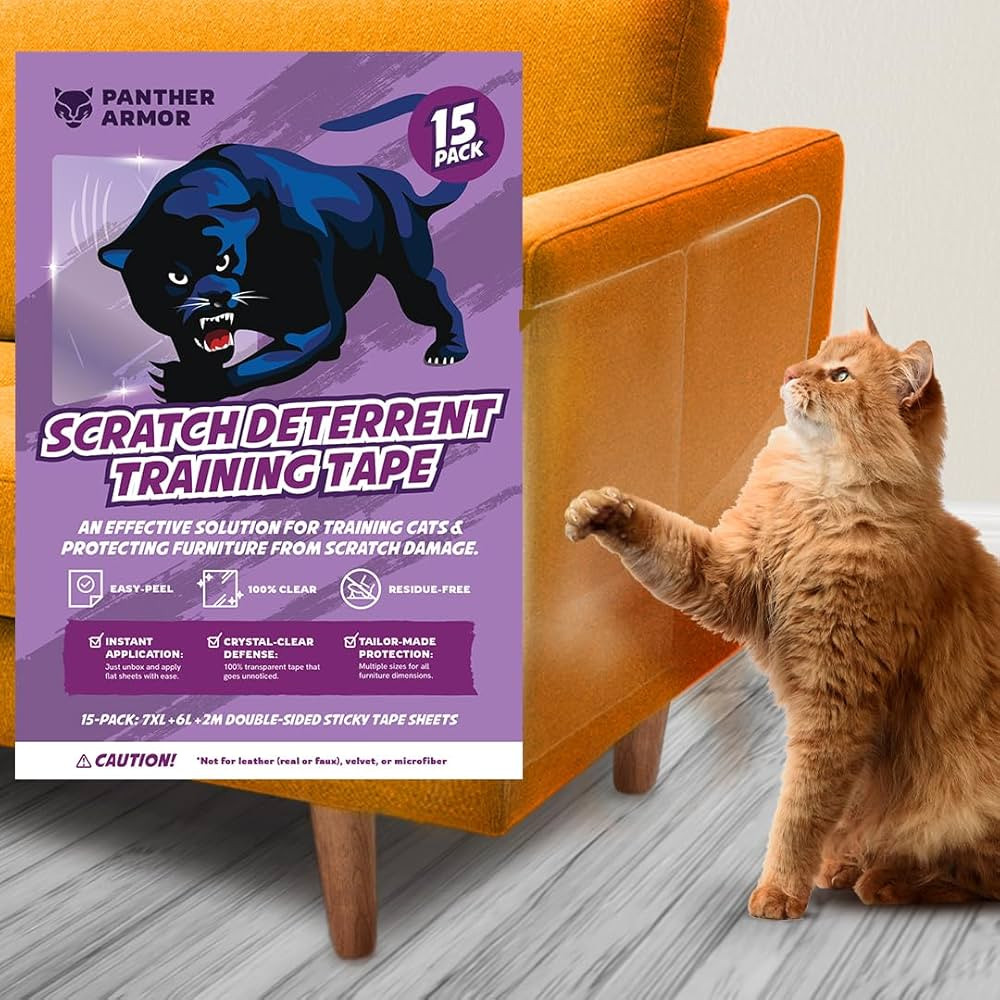 Panther Armor 15-Pack Anti Cat Scratch Deterrent, Couch Protector from Cat Claws, Anti Scratch Tr... | Amazon (US)