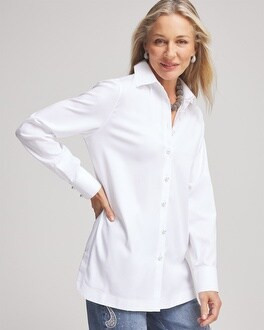 No Iron™ Faux Pearl Button Tunic | Chico's