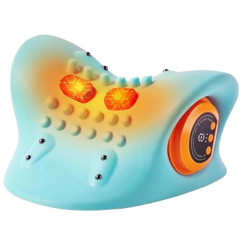 Kalamera Heated Neck Massager Pillow with Vibration Rechargeable Ergonomic Neck Traction Device for Stretching Pain Relief Deep Tissue Portable Cervical Massager for Home Office Travel Relaxation | Amazon (US)