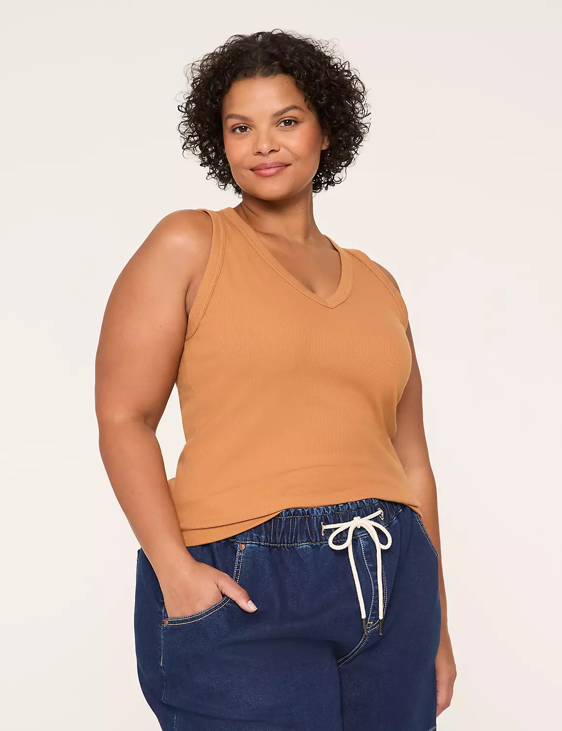 Rib V-Neck Tank | Lane Bryant (US)