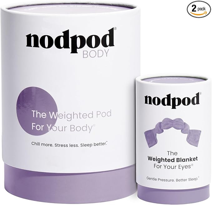 Nodpod Bundle - Weighted Blanket & Sleep Mask Bundle – Ultra-Soft Body Blanket with Glass Beads... | Amazon (US)