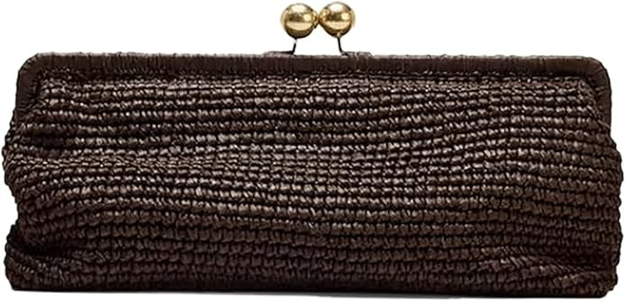 RomanticDesign Women Woven Textured Clutch Retro Crossbody Purse for Party Prom Wedding Formal | Amazon (US)