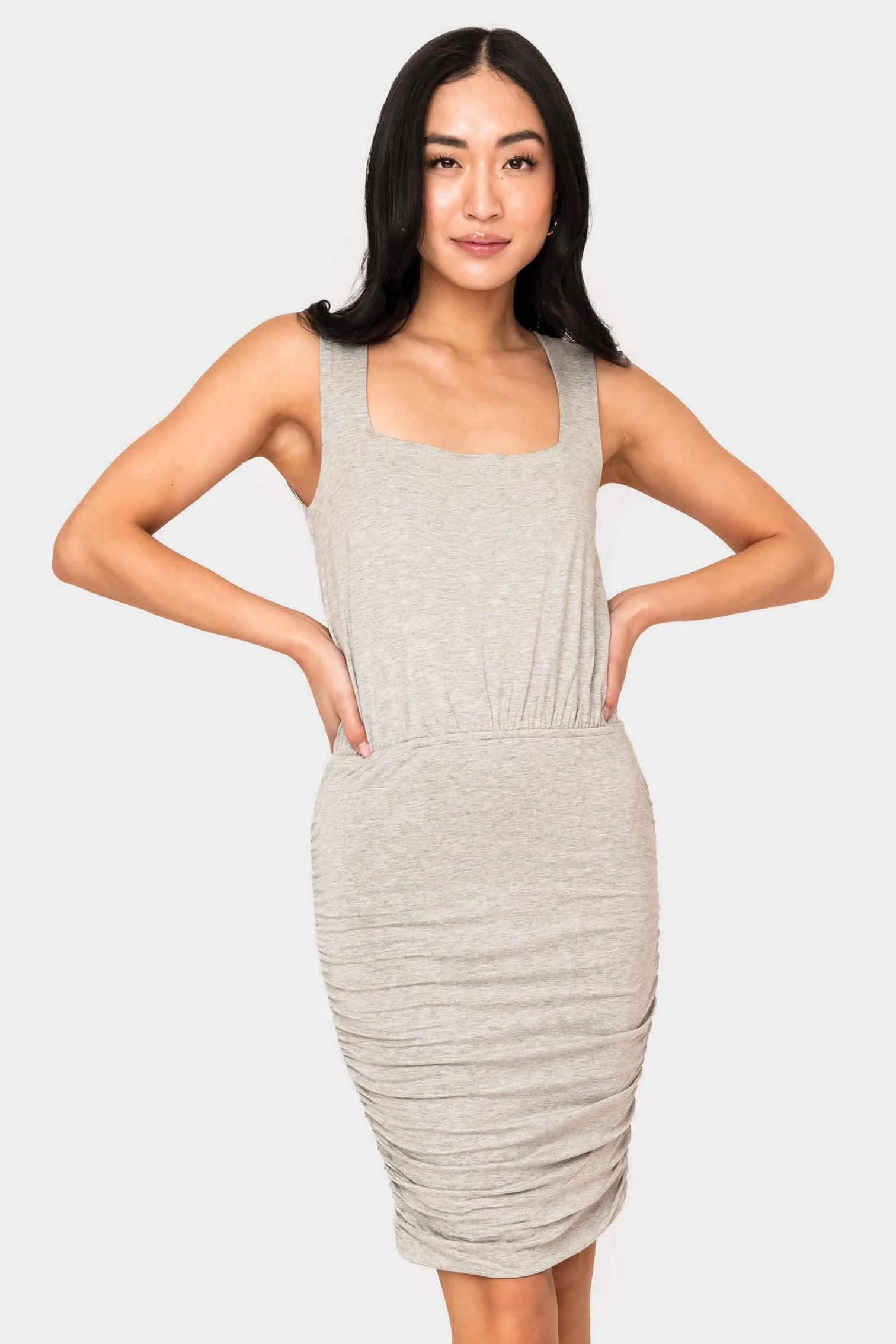 Side Rouched Tank Dress | Gibson