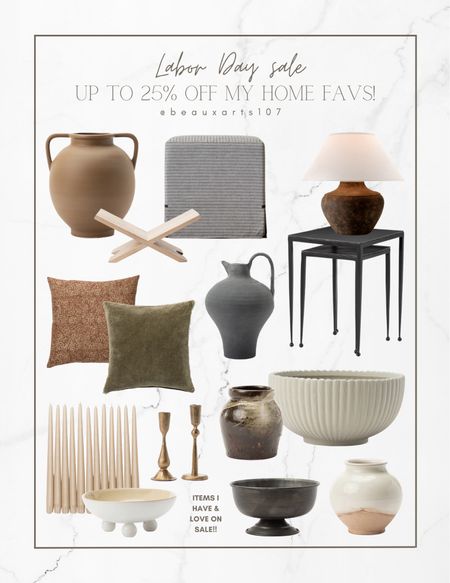 Shop and save up to 25% off my home favorites for the labor day sale!! 

Nesting side table, table lamp, vase, ottoman, decorative bowls, tapered candles, candle holders, compote, throw pillows and more 

#LTKsalealert #LTKhome #LTKFind