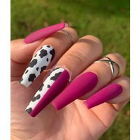 Reusable Cow Print Press On Nails/ Trendy Summer Nails | Etsy (US)