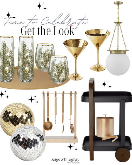 Time to celebrate with this gorgeous bar cart and accessories 

#LTKHoliday #LTKstyletip #LTKhome