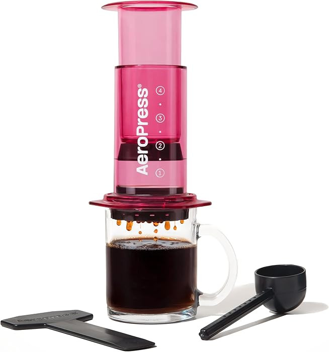 AeroPress Clear Pink Coffee Press - All-in-One French Press, Pour-Over & Espresso Style Manual Br... | Amazon (US)