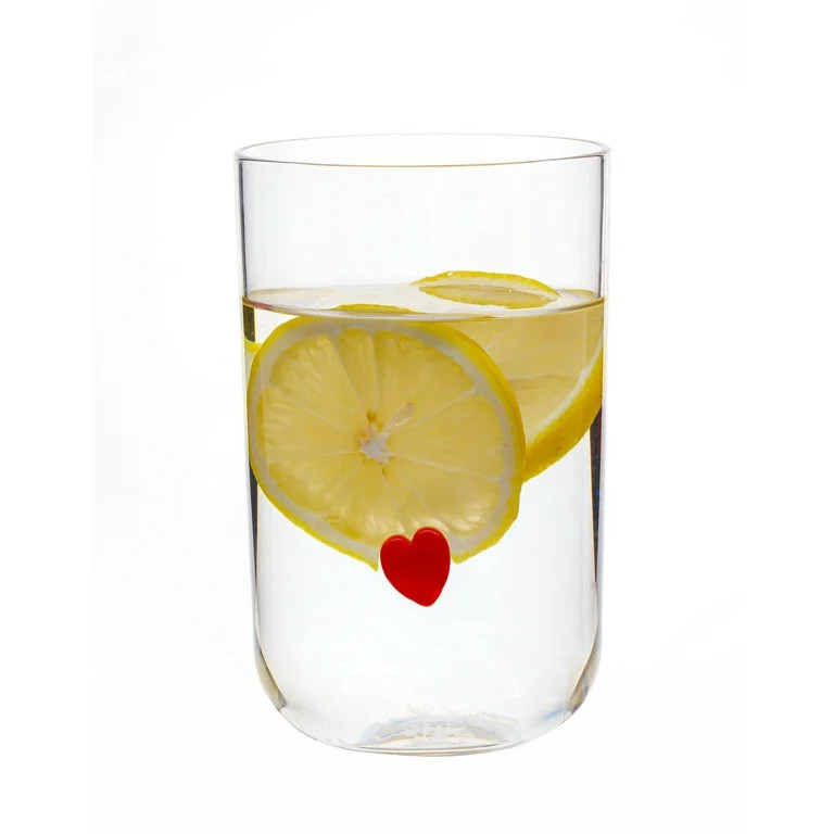 Mainstays Heart Charm Drinking Glass | Walmart (US)