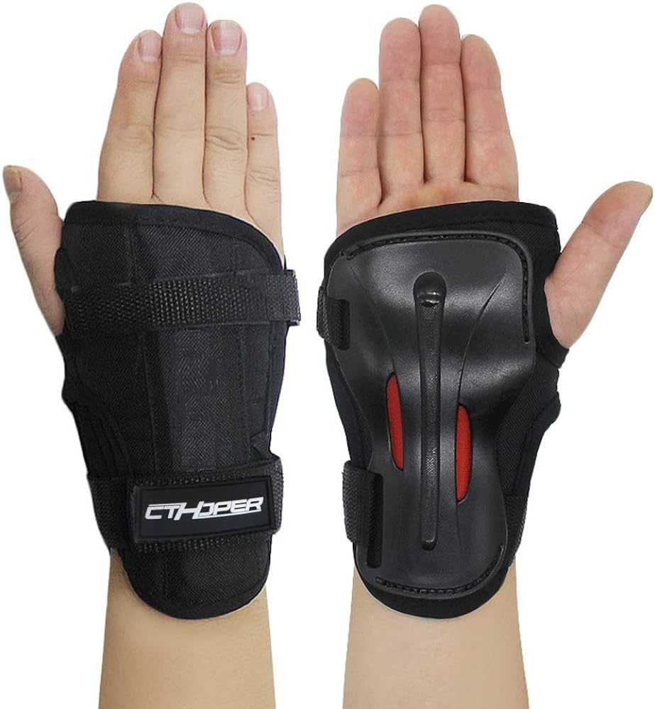 CTHOPER Adult/Child Long Damping Non-Slip Anti-Fall Wrist Guards Protective Gear for Roller Skati... | Amazon (US)