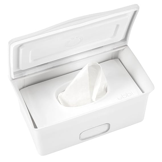 Ubbi Baby Wipes Dispenser, Baby Wipes Case, Baby Wipes Holder with Weighted Plate, Keeps Wipes Fr... | Amazon (US)