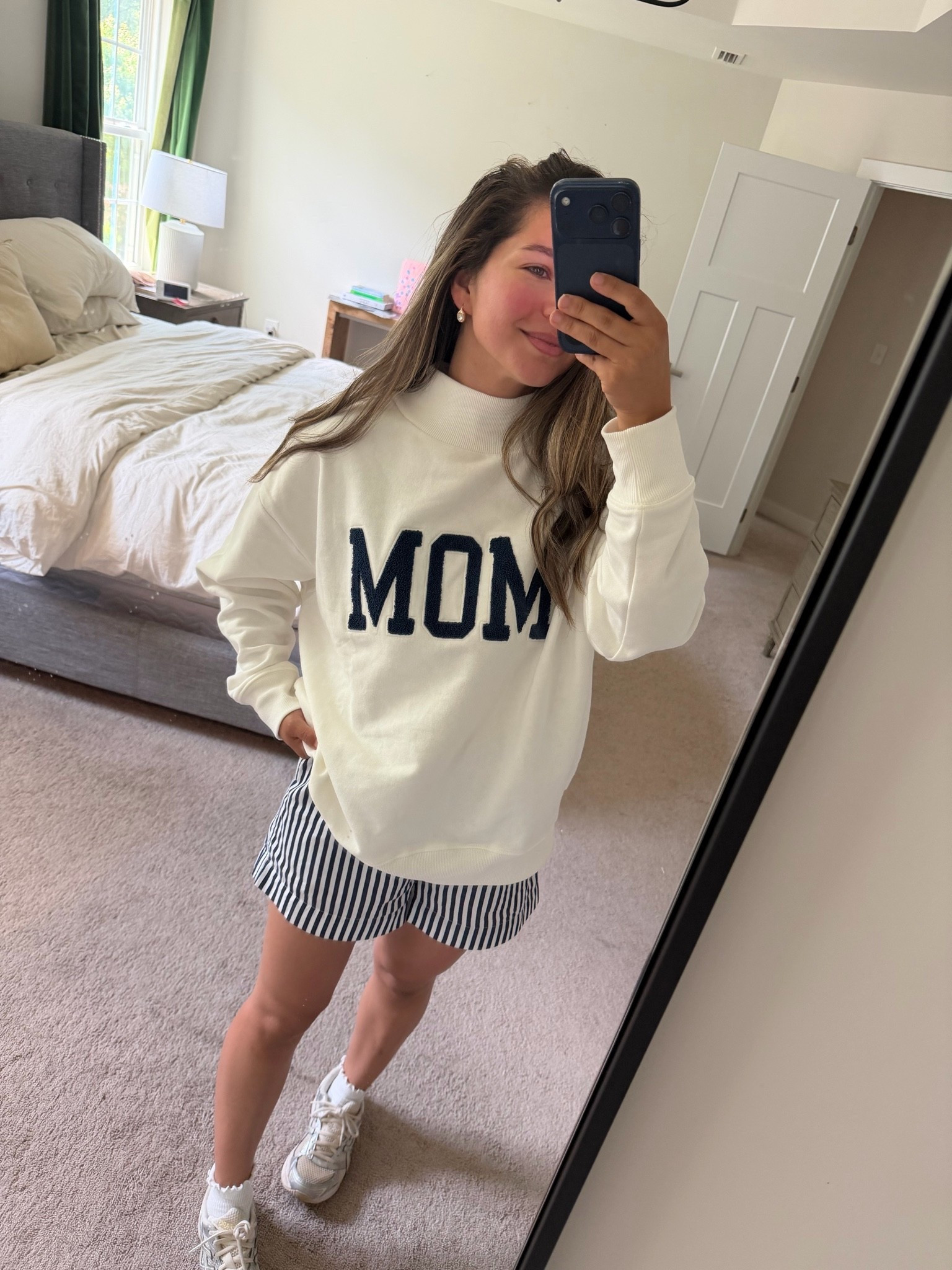 Small in sweatshirt 
Xs in shorts

#LTKmomlife #LTKgrwm #LTKootd