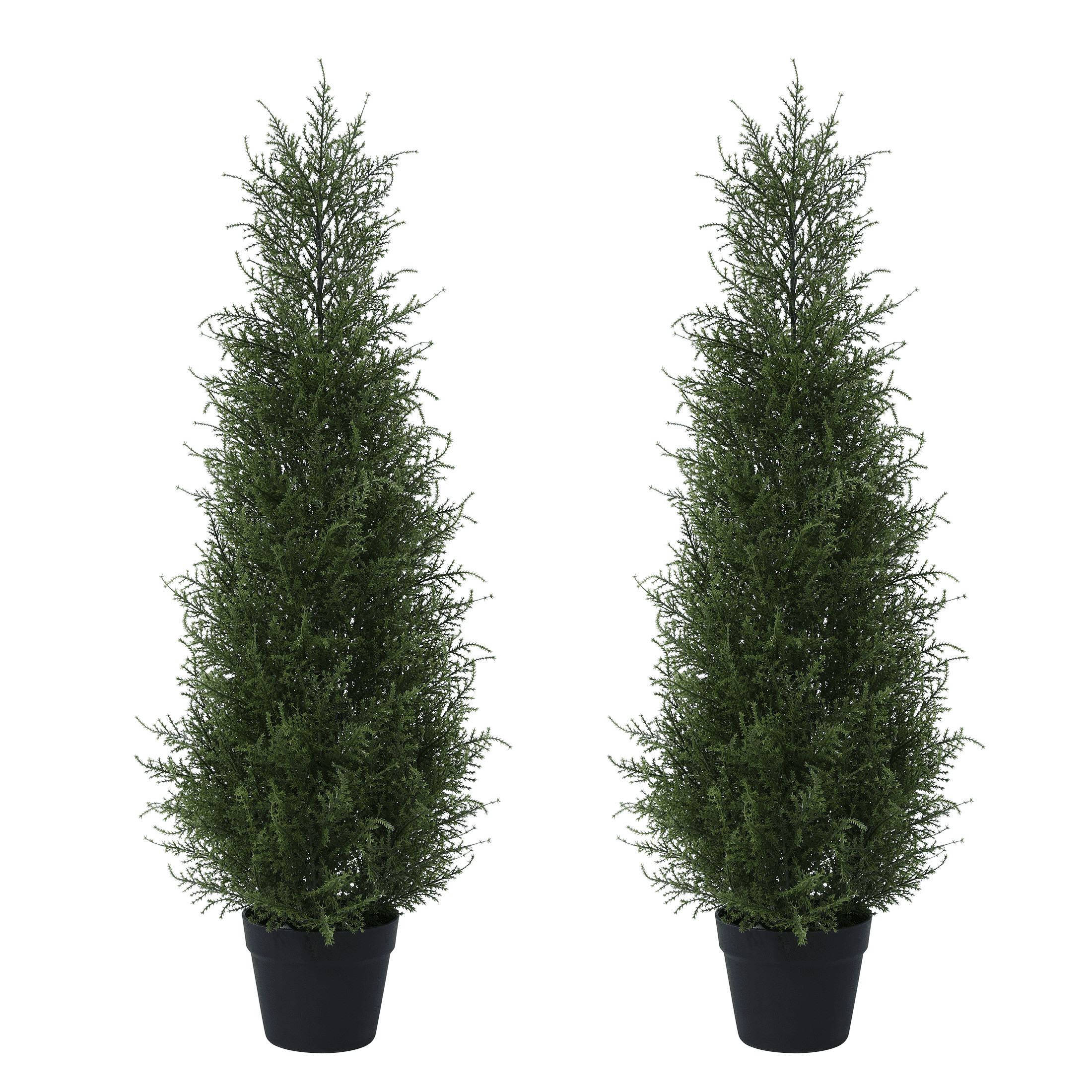 DR.Planzen Soft Touch 2 Count 3 Ft Cedar Artificial Trees in Plastic Pot UV Rated,  Artificial To... | Walmart (US)