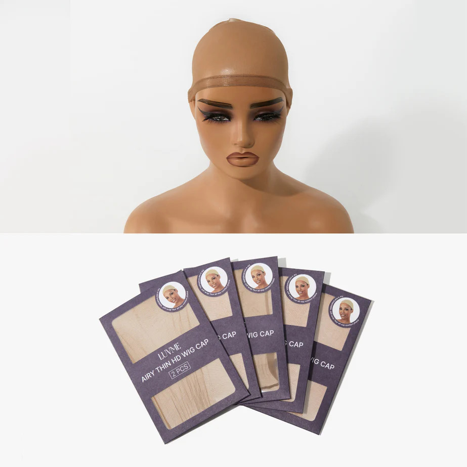 LUVME Wig Cap Set, 5 Packs (10 pcs, Dark Brown) – Soft, Stretchy, Brea | Luvmehair