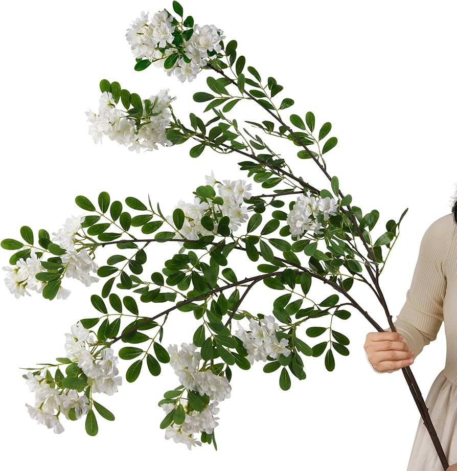 Hydrangea Artificial Flowers, Faux Hydrangea Flowers Bouquets with 47.24" Long Stem for Home Part... | Amazon (US)