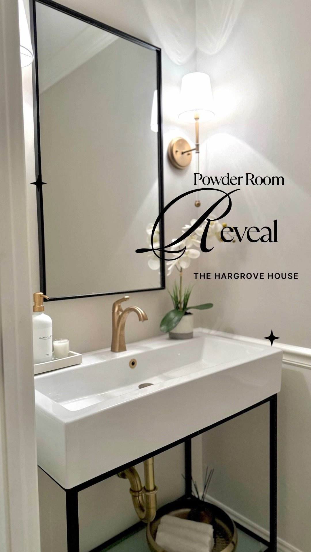 Watch this powder room jump decades in two seconds.
BEFORE + AFTER — Powder Room Edition 💫
Same exact space… just a whole lot fresher ✨

Space saving console vanity, brass sconce lighting, delta champagne bronze faucet.

#swissmadison #delta #wayfair #homedepot

#LTKStyleTip #LTKHome