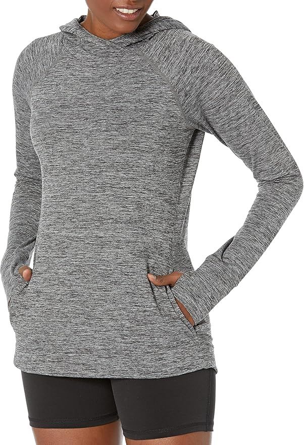 Amazon Essentials Women's Brushed Tech Stretch Popover Hoodie (Available in Plus Size) | Amazon (US)