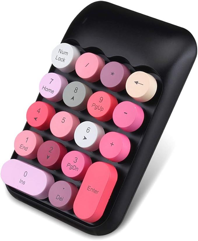 Onlywe 2.4G Wireless Number Pad,Portable Cute 18-Round Key Keypad Financial Accounting Numeric Ke... | Amazon (US)