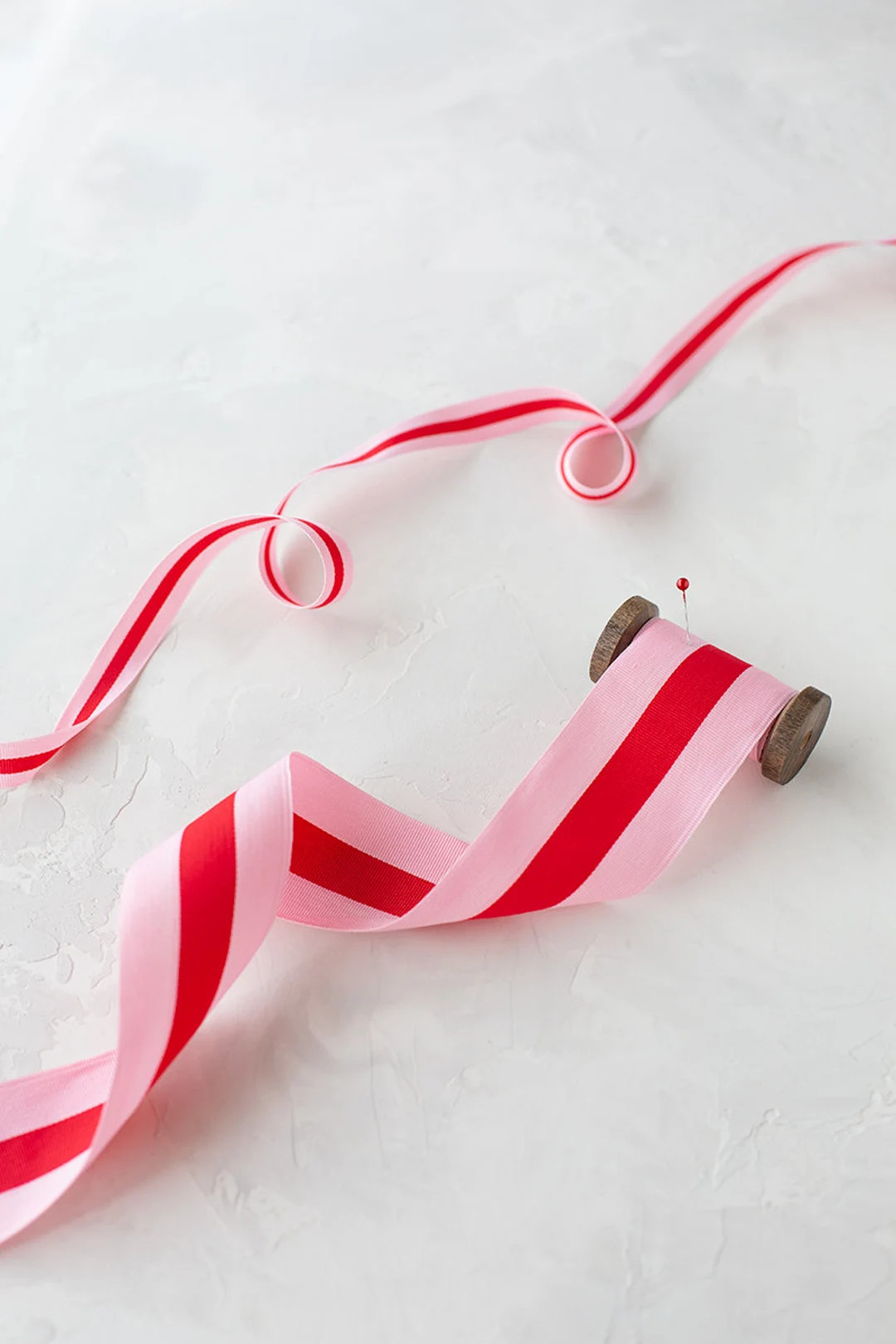 Candy Pink Red Bold Stripe Grosgrain Ribbon 5/8 2 - Etsy | Etsy (US)