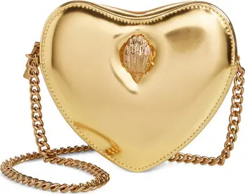 Kurt Geiger London Kensington Heart Metallic Leather Crossbody Bag | Nordstrom | Nordstrom