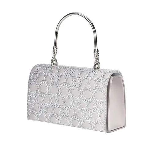 LADY COUTURE Rhinestone Covered Clutch Bag in Silver at Nordstrom, Size Small | Nordstrom