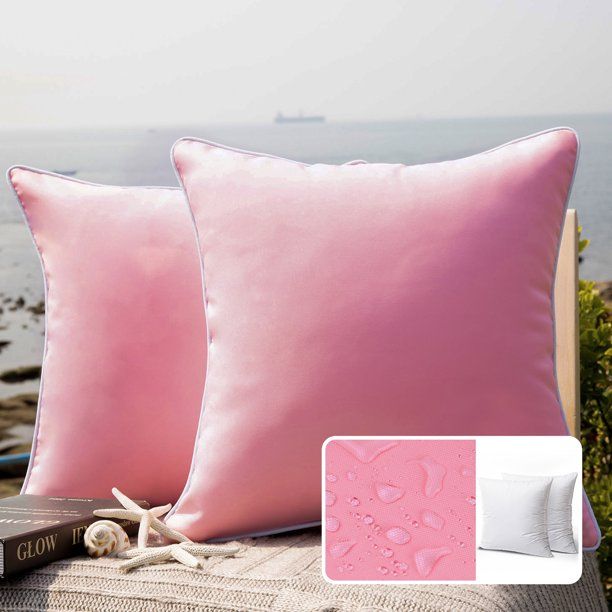 Phantoscope Summer Waterproof Square Cusion Outdoor Decorative Throw Pillow for Patio, 18" x 18",... | Walmart (US)