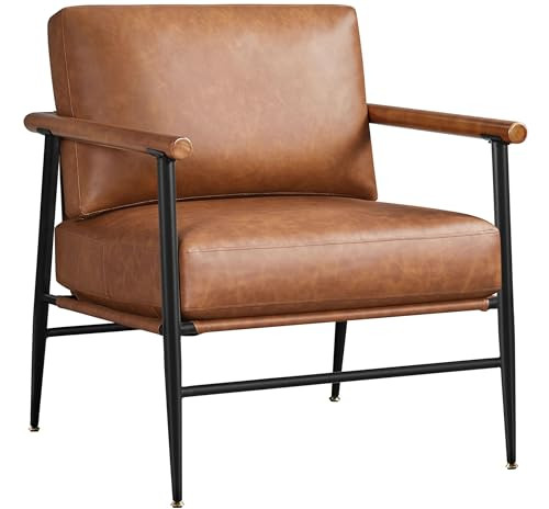 Yaheetech Accent Chair, Modern Living Room Chair, Retro Brown | Amazon (US)
