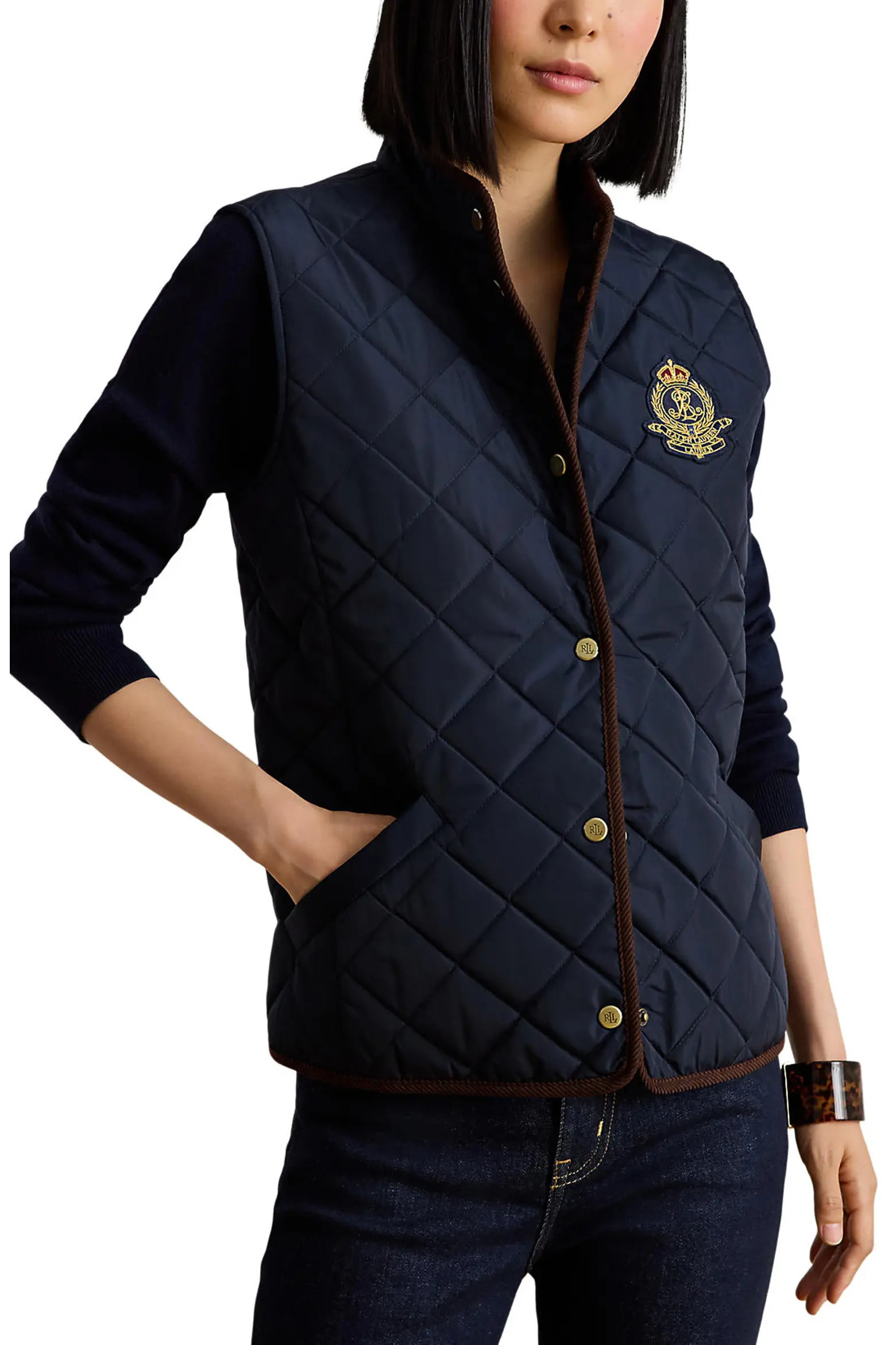 Logo Crest Quilted Vest (Women) | Nordstrom | Nordstrom