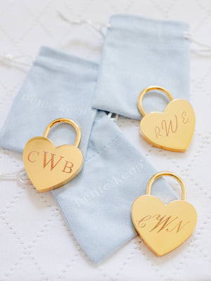 Engraved Heart Padlock | Petite Keep, LLC