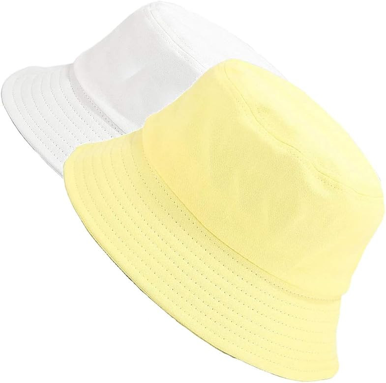 Bucket Hats Summer Travel Beach Sun Hat Outdoor Cap Unisex 2pack | Amazon (US)
