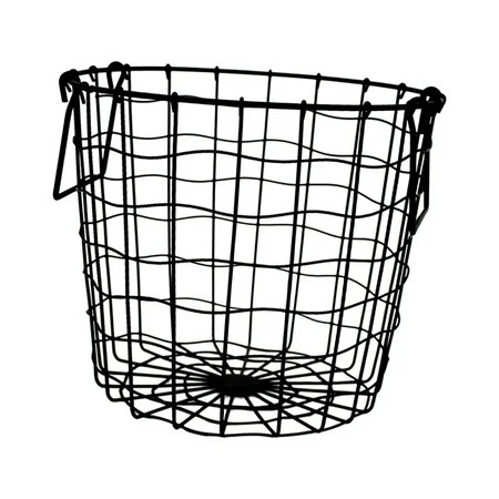 Tnarru Metal Wire Basket with Handles Laundry Basket Hollow Out Iron Wire Basket Laundry Hamper f... | Walmart (CA)