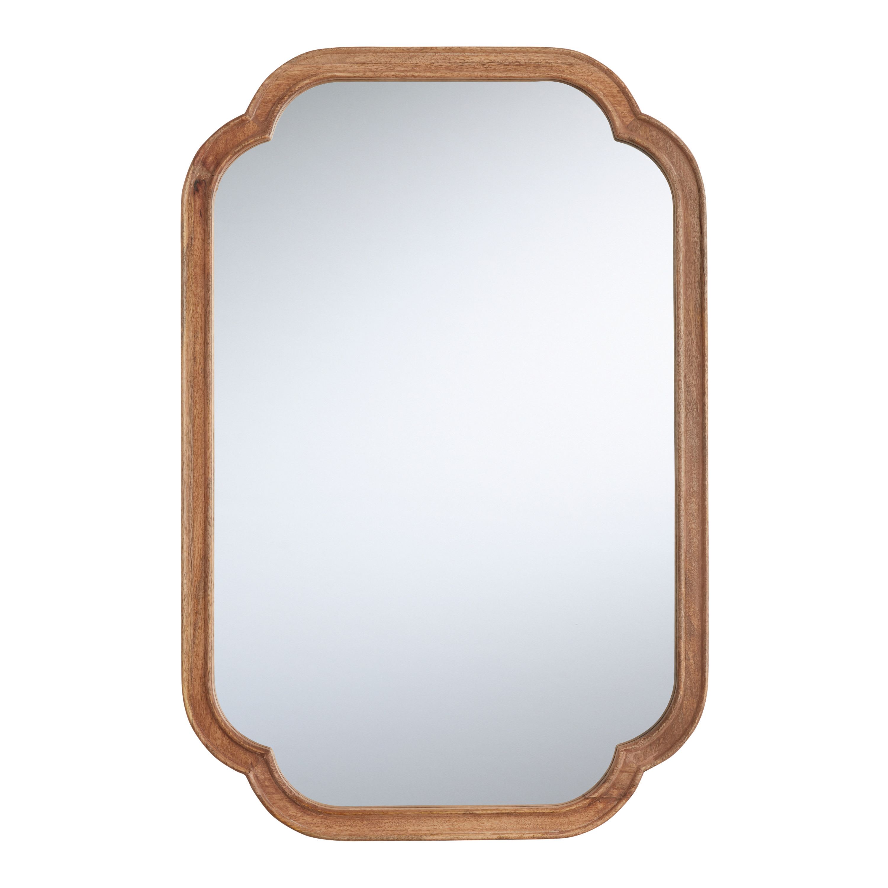 Emma Natural Wood Quatrefoil Wall Mirror | World Market