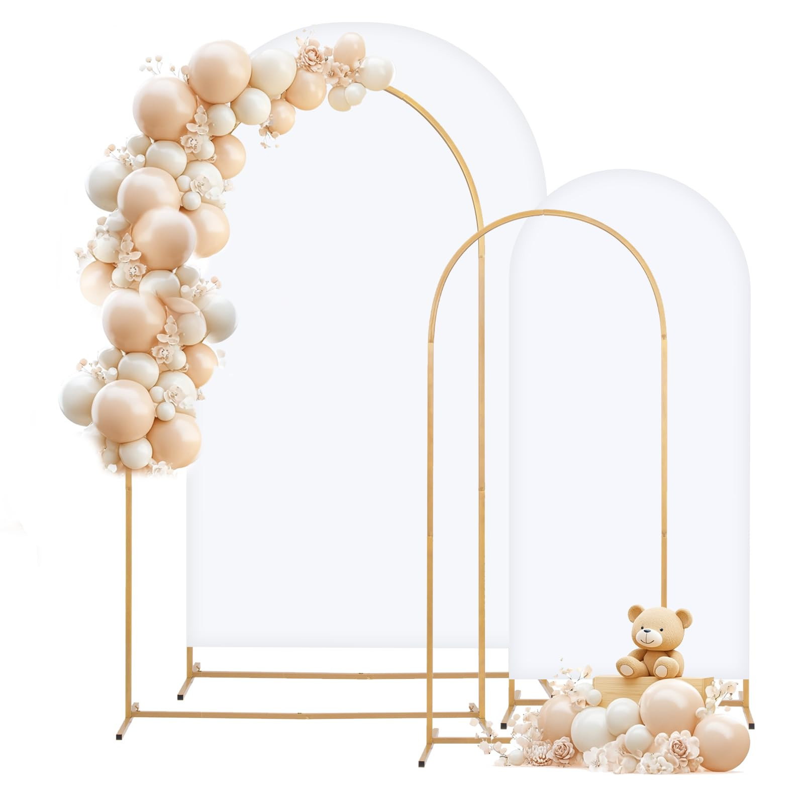 Metal Arch Backdrop Stand and Cover Set, 7.2FT, 6FT Party Backdrop, Easy to Assemble, Backdrop St... | Amazon (US)