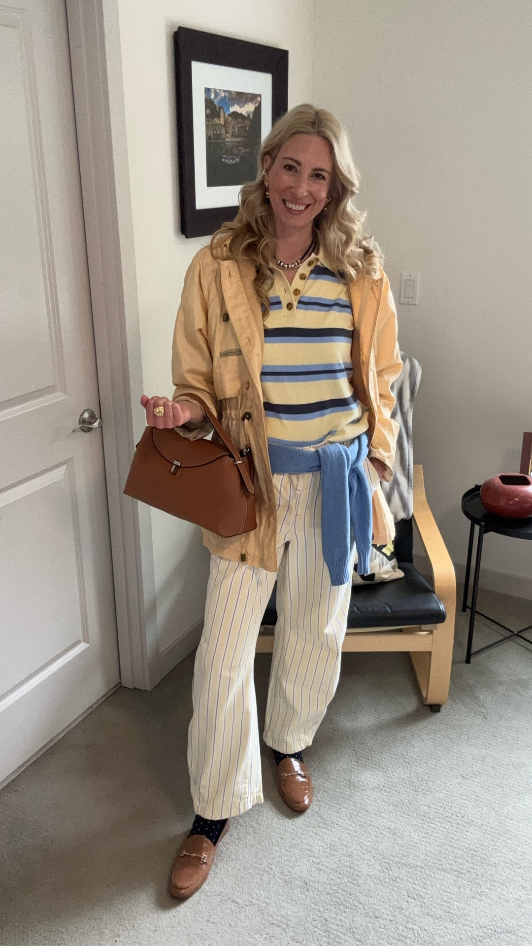 Mixing strips is a current obsession! 

A few pointers: 
Keep the color palettes in the pieces the same or similar/complimentary 

Look for different sized stripes to provide dimension in the outfit

Throw out all the rules and wear what you feel confident in 🙌

Striped polo sweater and striped barrel jeans @gapfactory
Blue sweater men’s @landsend from @ebay
Shoes @jennardor from @amazon (gifted) 
T-lock bag @toteme from @poshmark
Vintage Jacket thrifted 
Paracord necklace with beads @evereve
Paracord necklace with tennis necklace @Anthropologie 

#LTKootd #LTKOver40 #LTKmomlife