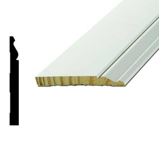 WP L163E 9/16 in. x 5-1/4 in. Primed Finger-Jointed Pine Baseboard Molding | The Home Depot