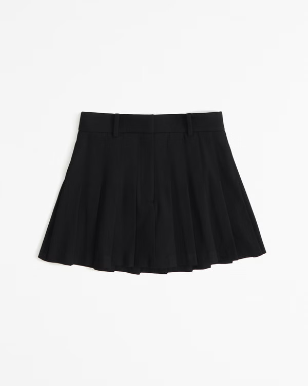 Tailored Pleated Mini Skort | Abercrombie & Fitch (US)