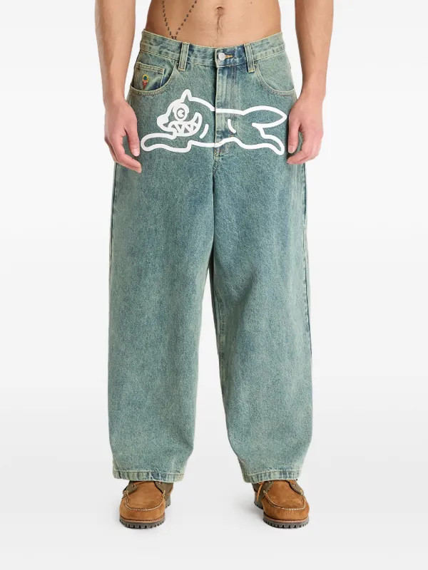 ICECREAM Running Dog button-fastening Jeans | Blue | FARFETCH | Farfetch Global