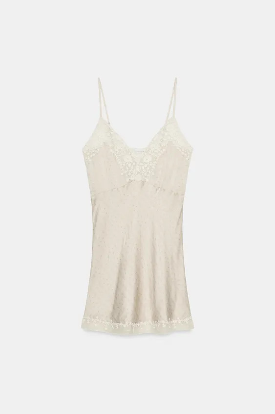ZW COLLECTION EMBROIDERED SHORT DRESS | Zara US