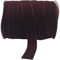 Amazon.com: 10 Yards Velvet Ribbon Spool Available in Many Colors (Wine, 1") | Amazon (US)