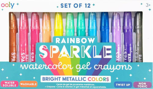 Rainbow Sparkle Metallic Watercolor Gel Crayons | Barnes & Noble